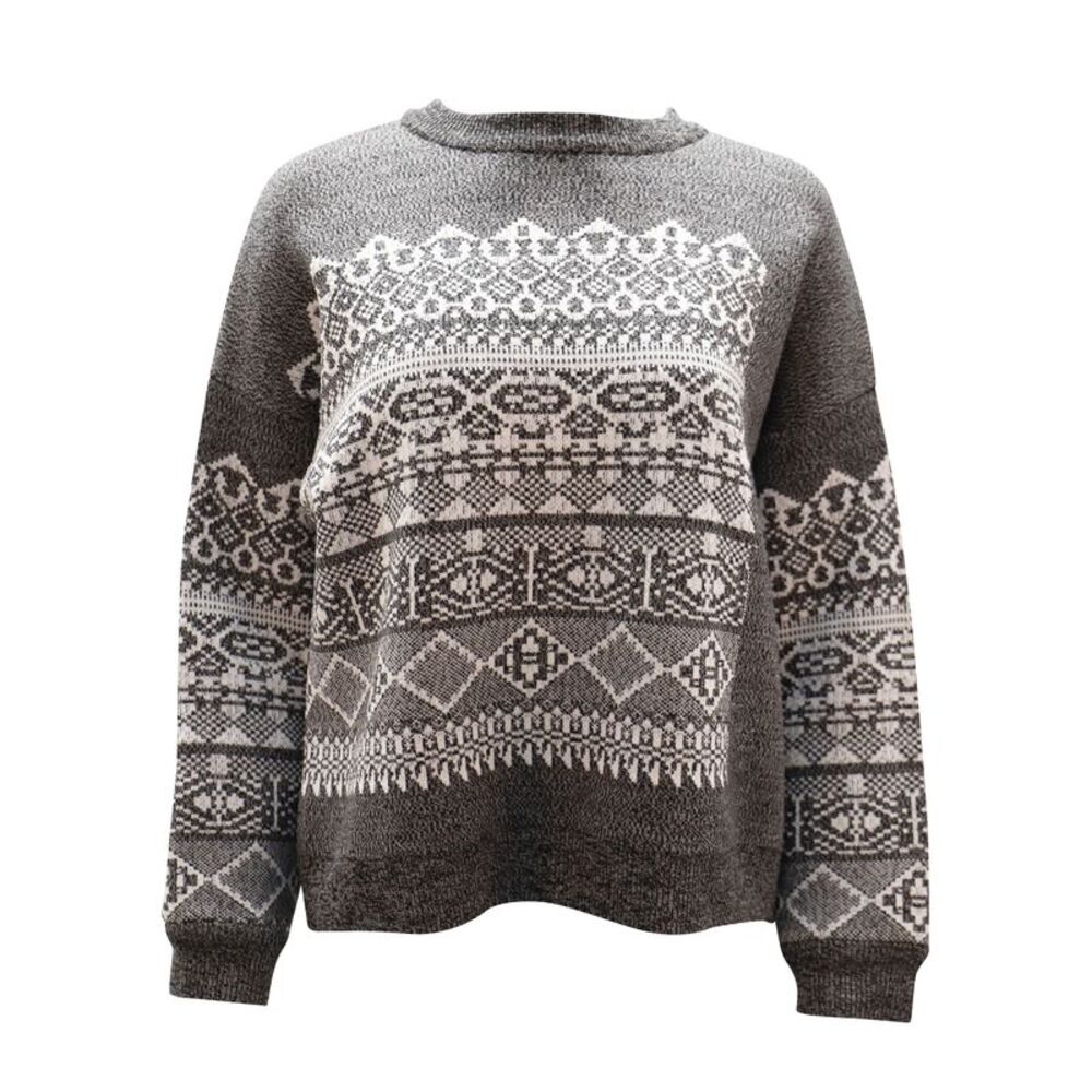 Alexander Wang Fair Isle Sweater in Grey Wool
